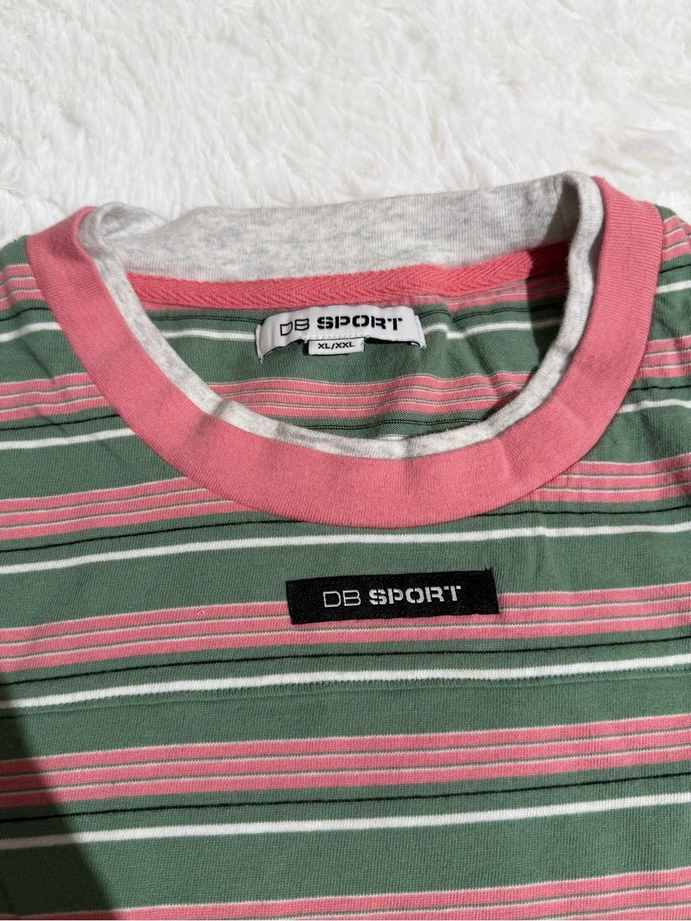 Dairy Boy XL/XXL Striped The Big Tee Mini Short Pink Friday Stripe Matching Set